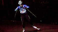 Veronika Vítková na eském biatlonovém ampionátu na kolekových lyích.