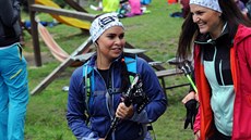 Vendula Kn�zková chvíli p�ed odchodem z �eladné, kam ji p�i�la podpo�it také...