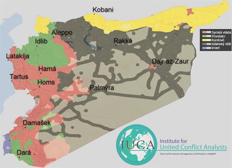 Situace v Srii k 9. z 2015 podle Institute for United Conflict Analysts