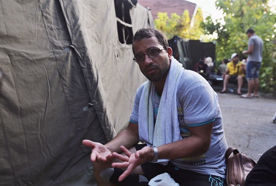 Kucha Ahmed ze Sýrie v táboe v Chorvatsku. (18. záí)