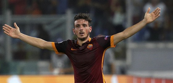 INCREDIBILE Alessandro Florenzi z AS ím se nevícn raduje, proti Barcelon...