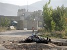 Následky útoku na vznici v afghánské provincii Ghazní (14. záí 2015)