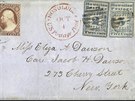 Dawson Cover - dopis s havajskými "misionáskými" známkami z roku 1851, prodán...