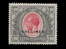 Investin zajímavé známky. Uganda 100 Liber Specimen, 1922, cena 120 000 K.