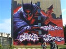 Dv olomoucké budovy zdobí nov obí graffiti