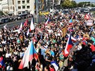 V sobotu odpoledne se na Václavském námstí konaly demonstrace odprc i...