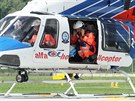 Zcela zbyten letl vrtulník zdravotnické záchranné sluby na Beclavsko....