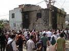 Protesty Kurd ve mst Cizre, kde turecká policie tvrd zasáhla proti...