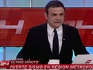 Zemtesení v pímém penosu chilské televize