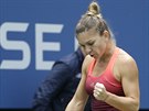 TOHLE VYLO. Simona Halepová v semifinále US Open.