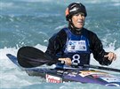 Kateina Kudjová na mistrovství svta ve vodním slalomu v Londýn.