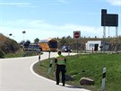 Nmecká policie provádí kontroly na pechodu Krásný Les - Breitenau, kde...