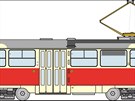 Tramvaj íslo 8211 (T3R.P) je píkladem modernizace zahájené v roce 2000. ...