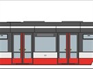 Stoprocentn nízkopodlaní tílánkové  tramvaje 15T dodává do Prahy koda...