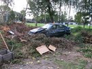 Pi nehod na kraji Olan u Prostjova zemel sedmdesátiletý idi. Auto s...