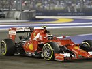 Kimi Räikkönen v kvalifikaci na Velkou cenu Singapuru