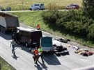 tvrtení nehodu na 218. km dálnice D1 u Vykova nepeilo pt lidí (17. 9....