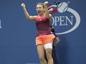 Simona Halepov kep - prv postoupila do semifinle US Open.