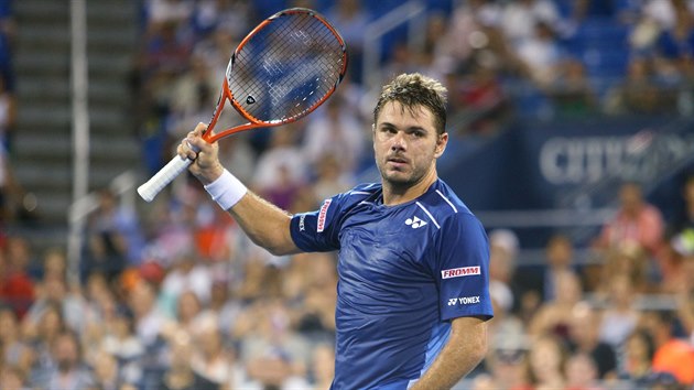 Spokojen Stan Wawrinka po tvrtfinlovm souboji s Kevinem Andersonem.