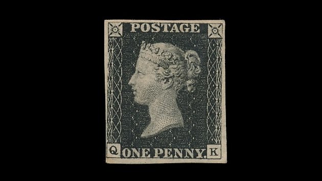 Investin zajmav znmky. Velk Britnie, potovn nepouit Penny Black, 1840, 1. znmka svta, cena 120 000 K.