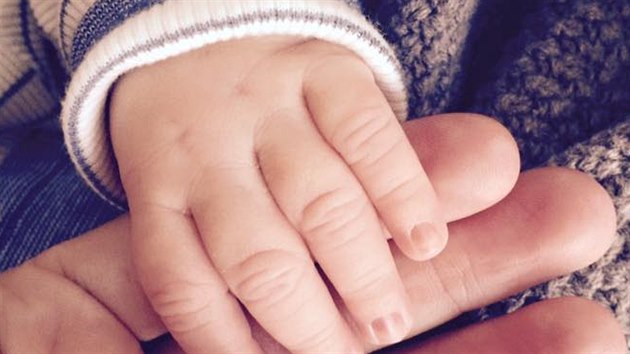 Veronika Hejlíková zveřejnila snímek ručičky svého syna Vojty.