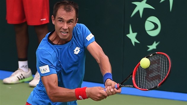 ZARPUTILOST. Luk Rosol v utkn Davis Cupu proti Indii.