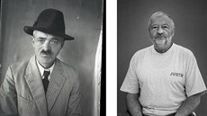 Pavel Kopal z Pace�ic, vnuk mu�e zachyceného na levém historickém snímku.
