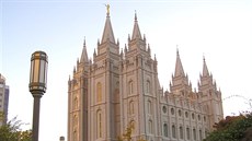 Mormonský chrám v Salt Lake City, jehož stavba trvala 40 let.