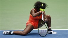 ZLOMENÁ. Serena Williamsová v prohraném semifinále US Open.