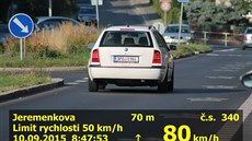 O 30 km/h poruil rychlost idi, který projel po Jeremenkov ulici v Praze 4...