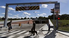 Vjezd do tunelu Blanka pár desítek minut ped slavnostním otevením 19.9. 2015