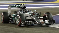Nico Rosberg v kvalifikaci na Velkou cenu Singapuru