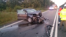 Mladá idika nehodu u Popvek nepeila (17. 9. 2015)