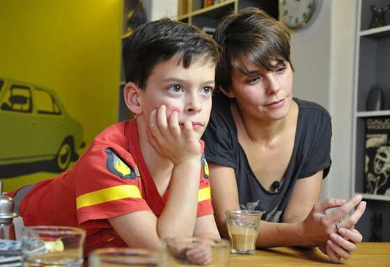 Herečka Renata Prokopová s osmiletým synem Františkem, který se narodil...