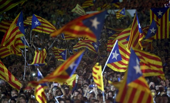 Poslední pedvolební mítink separatistické strany Junts pel si v Barcelon...