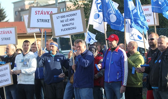 Stávka ve firm  IG Watteeuw v Brn