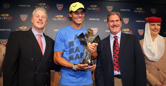 David Haggerty (vpravo) na archivní momentce po finále US Open v roce 2013