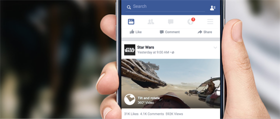 Facebook nabízí 360° videa