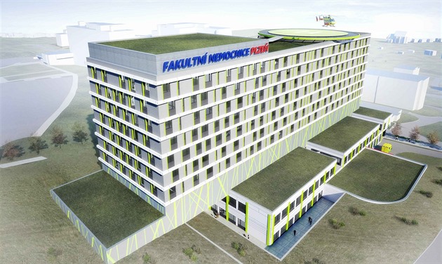 Takto by měl vypadat nový pavilon chirurgie v areálu Fakultní nemocnice v Plzni...