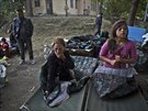 Afghánské uprchlice v srbské obci Beli Manastir (20. záí 2015)
