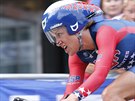 Americká cyklistka Kristin Armstrongová na trati MS v asovce v Richmondu