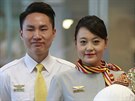 Slavnostní pedstavení ínské letecké spolenosti Hainan Airlines na letiti v...