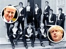 Britský premiér David Cameron (nahoe) a londýnský starosta Boris Johnson na...