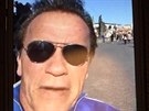Arnold Schwarzenegger se natáí v Praze.
