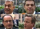 Státníci ped zahájením summitu Evropské unie v Bruselu (23. záí 2015)