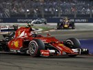 NAPLNO. Kimi Räikkönen ve Velké cen Singapuru formule 1.