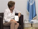Brazilská prezidentka Dilma Rousseffová bhem schzky s generálním tajemníkem...