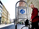 Cyklist� mus� u zna�ky P�� z�na sesedat. Za p�r t�dn� u� ale brn�nsk�mi...