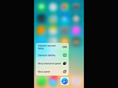 3D Touch: kontextov nabdka internetovho prohlee.