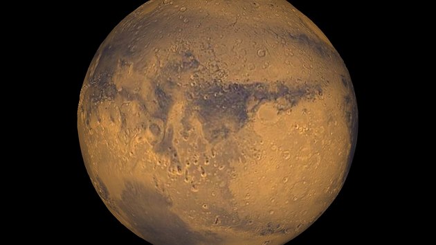 Mars na snímku pořízeném z Hubbleova teleskopu